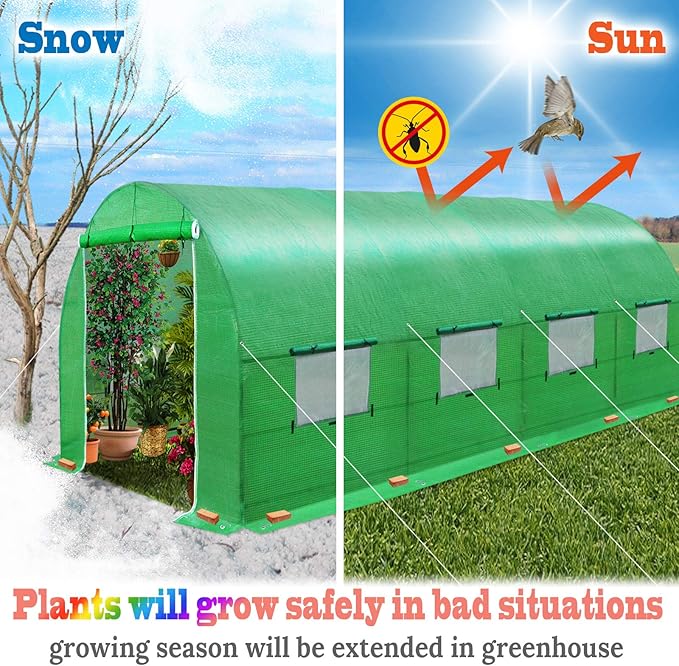 BenefitUSA Replacement Cover for Greenhouse (20'x10'x7')