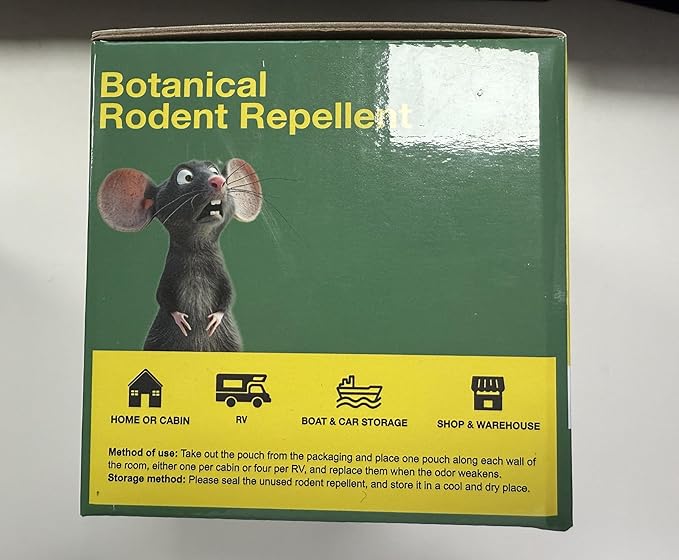 15PCS Mice Repellent Pouches, Natural Ingredients, Safe for Kids and Pets