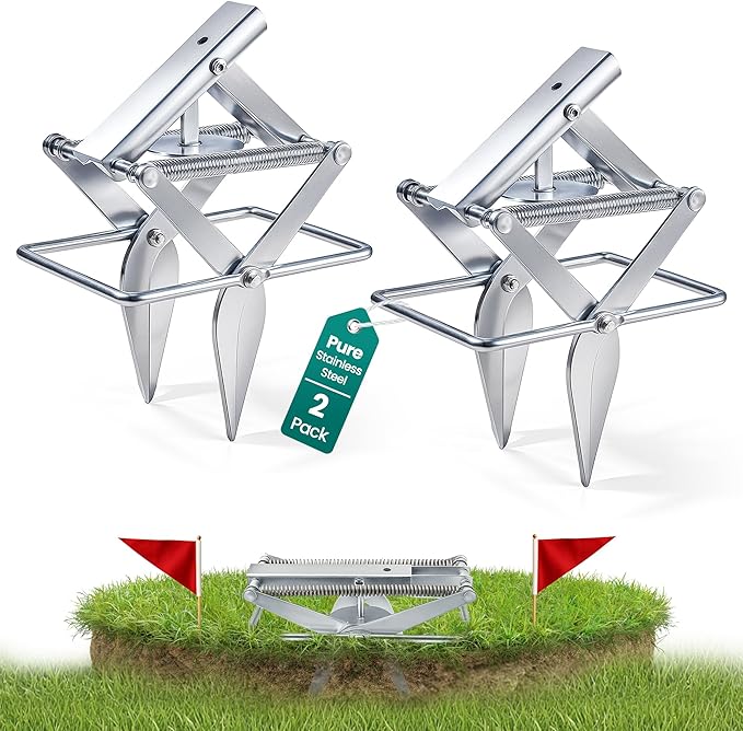 2 PCs Mole Traps Scissors, Reusable Silver Galvanized Steel Scissor Trap for Outdoor Lawn Use & Garden, Easy to Use Design Ensures Quick Capture of Moles Gophers