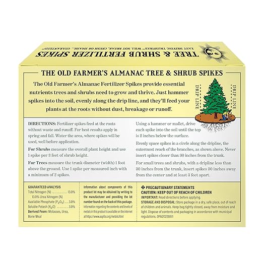The Old Farmer's Almanac Tree & Shrub Fertilizer Spikes (Box of 24 Spikes - 6 Lbs) (OFA-FS1333-24)