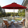 ABCCANOPY OLEFIN® 5-Year No Fading 9FT Patio Umbrella, Outdoor Table Umbrella with 8 Sturdy Ribs for Deck, Backyard, Yard (Red)