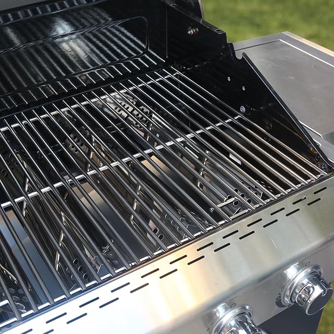 Grill Grates for Nexgrill 4 Burner 720-0830H 720-0830D 720-0670A 720-0783C 720-0783E 720-0958A, 17" Stainless Replacement Parts for 5 Burner 720-0888N Charbroil 463241113 463446015, Kenmore Gas Grill