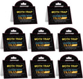 Pantry Moth Glue Traps (8 Packs) Pantry Moth Killer for House Pantry | Non-Toxic and Odorless for Food and Cupboard Moth | Super Strong Glue for Moth Catcher | Black