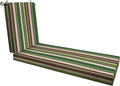 Honeycomb Outdoor Essentials Chaise Lounge, 21 x 70, Stripe Pine Green Chair Cushion for Patio Furniture