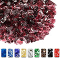 Grisun Wine Red Fire Glass for Pit, 20 Pounds 1/2 Inch Tempered Rocks Natural or Propane Fireplace, Safe Outdoors and Indoors Firepit