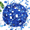Fire Glass for Propane Fire Pit, 1/4 Inch High Reflective Fireplace Glass Rocks for Fire Pit Table, Fire Pit Glass Rocks for Outdoor Fire Table and Landscaping, 5 lbs, Cobalt Blue