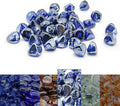 GasSaf 20-Pound 1 inch Diamonds Fire Glass for Gas or Propane Fire Pit Fireplace & Landscaping (Cobalt Blue Luster)