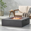 Propane Fire Pit Table, 40 Inch Firepits for Outside, Square Gas Fire Pit for Outside Patio, Propane Fire Table, 50000BTU, Dark Grey