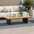 Ulax furniture Patio Aluminum Rectangular Coffee Table, Outdoor Patio Table
