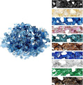 Onlyfire 10 pounds Fire Glass for Propane Fire Pit and Gas Fireplace, 1/2 Inch Reflective Firepit Glass Rocks for Fire Pit Table and Fire Bowl, High Luster Pacific Blue