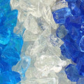 Light Blue, Sky Blue, Clear Fire Pit Glass - Fire Glass for Fire Pit - Firepit Glass Rock - Glass Stones - Fire Pit Glass Rocks - Gas & Propane Fire Pit & Fireplace Glass (20 Pound, Ocean)