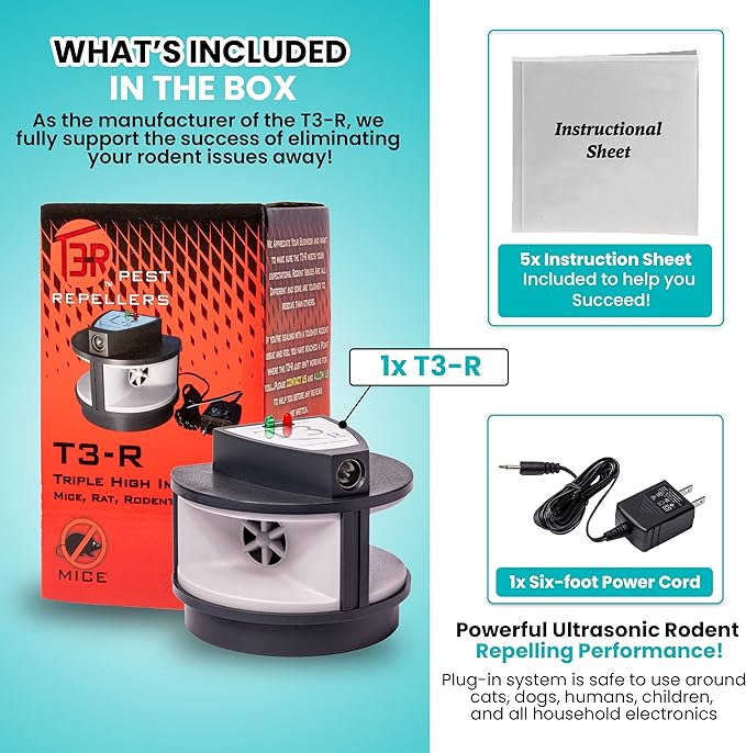 T3-R Triple High Impact Mice, Rat, Rodent Repeller
