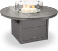 POLYWOOD® Round 48" Fire Pit Table in Slate Grey