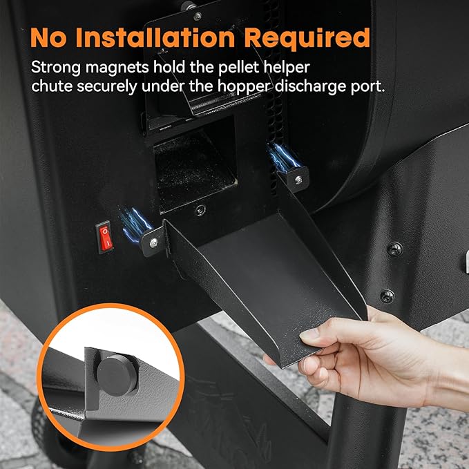 Stanbroil Pellet Smoker Magnetic Helper Chute, Accessories for Traeger, Pit Boss and Other Pellet Grills
