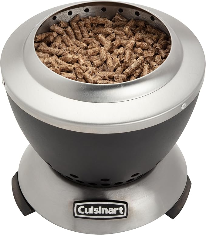 Cuisinart Cleanburn Smokeless Tabletop Fire Pit, 7.5” Lightweight Portable Smokeless Fire Pit with Removable Base for Ash & Carry Bag, Small Outdoor Heater for Patio, Camping & RV, Portable Heater