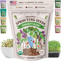 Seedboy Organic Non-GMO Sprouting Seeds, Immune System Booster - USA Grown Microgreens Mix with Broccoli, Purple Radish, Alfalfa - 8 oz Bag Makes 8 Quarts / 24 Servings (Immune System Booster Blend)