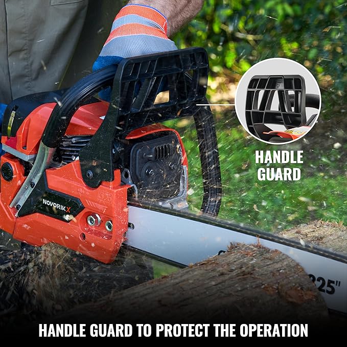 Gas Chainsaw Powered 45CC 18 16 Inch Chainsaw For Tree Trimming Wood Cutting 2.3 HP Handheld Chain Saw Gas With Automatic Oiler Birthday Gift For Husband Man Dad