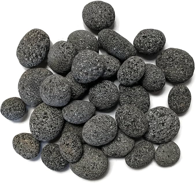 Midwest Hearth Lava Stones for Gas Fire Pit and Fireplace (Small (1/2" - 1"))