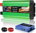 LVYUAN 3000 Watt Pure Sine Wave Power Inverter, DC 12V to 110V Inverter with 2 AWG Battery Cables, Remote & LCD Screen Panel, 4 AC Outlets, 5V/3.1A USB, 20W USB C, 6000 W Surge for RV, truck, off grid