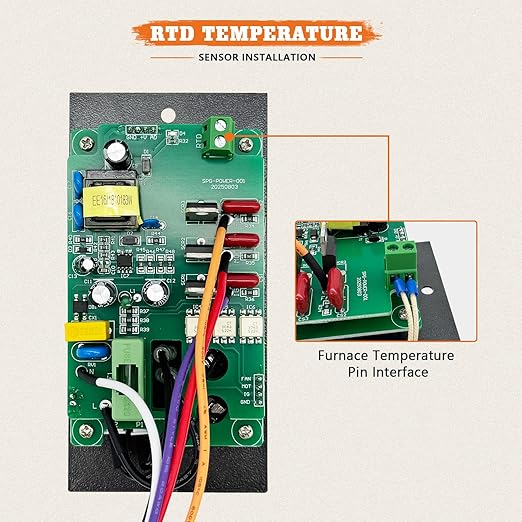 Digital Thermostat Controller Replacement Compatible with Traeger Wood Pellet Grills, with 2-Packs Meat Temperature Probe