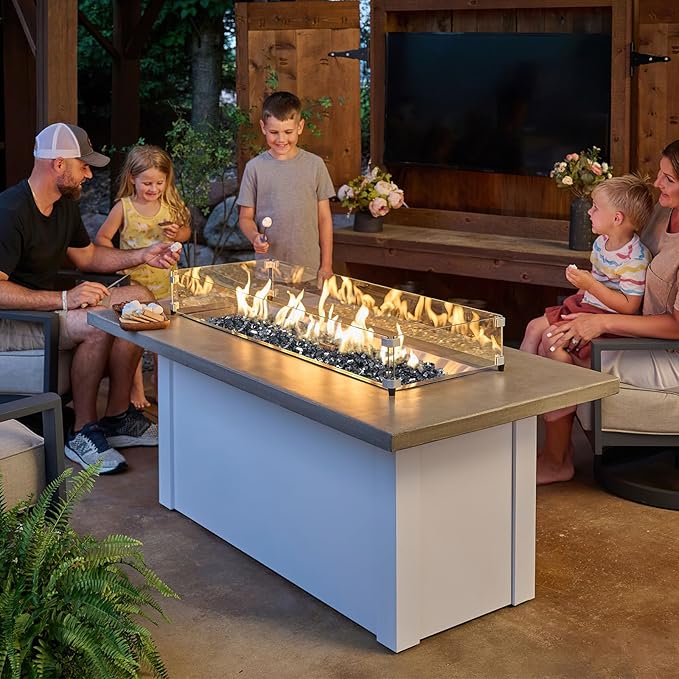 Mesida Fire Glass for Propane Fire Pit - 10 lb Reflective High Luster Glass Rocks, Black 1/2-Inch Fire Pit Glass for Indoor/Outdoor Fireplace & Fire Table, Tempered Decorative Firepit Rocks