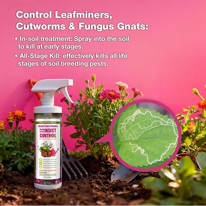 EcoVenger (by EcoRaider) Garden & Plant Insect Control 16 oz, Kills Aphids, Mealybugs, Red Spiders, Armyworms and Gnats All Stages and Eggs, Indoor/Outdoor, Plant-Based, Non-Toxic Child & Pet Safe