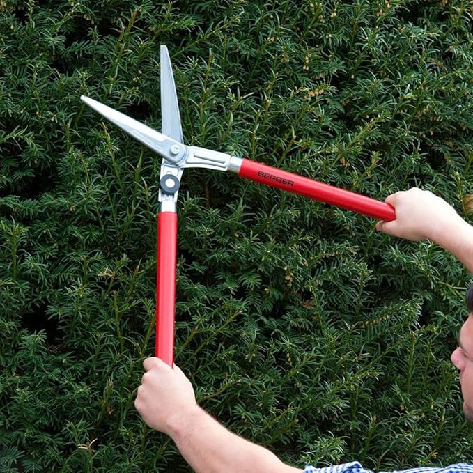 BERGER Topiary Shear 2520 with Beech Wood Handle Garden Shear with self-Sharpening Blades, Length 60 cm