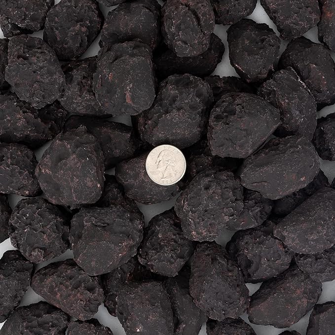 Stanbroil Light Weight Lava Rock Granules - Ceramic Fiber Lava Rock for Decorative Landscaping Stones for Outland Living Bond Portable Fire Pit, Gas Log Set and Fireplace - About 62 PCS