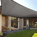 LOVE STORY Sun Shade Sail, 8' x 10' Dark Grey Rectangle Canopy Shades for Outdoor Patio Shading, UV Block Sunshade Cover