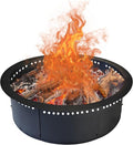 SoulMate Outdoor 64-Inch Outer/60-Inch Inner Fire Pit Ring Smokeless,Duty Solid Metal Steel Round Firepit Rim Insert for DIY Fire Pits, Outdoor Above or In-Ground, Camping Garden Patio Backyard.
