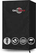 GrillTough Heavy Duty Smoker Cover, 30 Inch – Waterproof, Weather Resistant, UV & Fade Resistant with Adjustable Straps – BBQ Cover for Flat Grill, Black