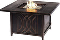 Oakland Living AZCAVE-FPT-AC Aluminum 42 in. Square Propane Beads, Lid and Fabric Cover Finish Outdoor fire Table, Antique Copper