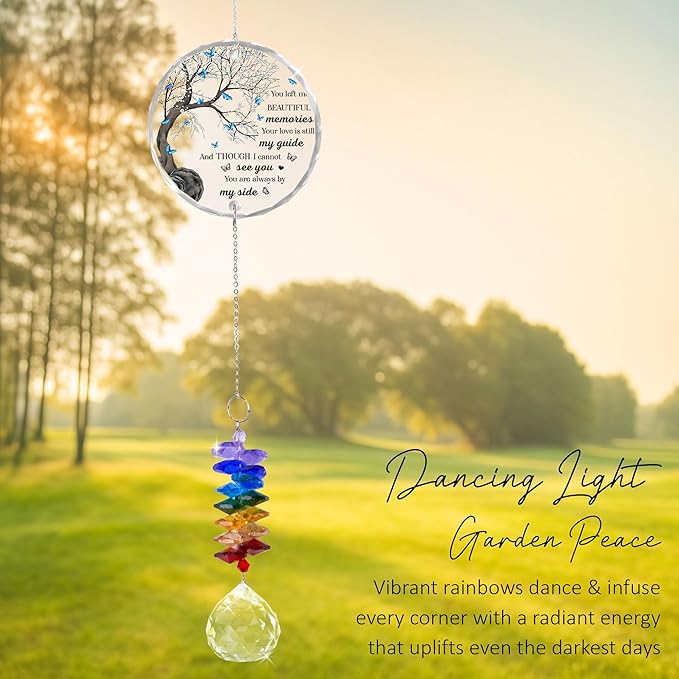 GIFTELIX Christmas Ornaments Butterfly Suncatcher - Sympathy Gift for Loss of Loved One - Memorial Suncatcher - Remembrance Gift for Loss - Grief Gifts for Women
