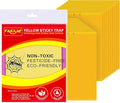 Faicuk 20 Pack Dual Sided Yellow Sticky Traps for Flying Plant Insect Like Fungus Gnats, Aphids, Whiteflies, Leafminers (6x8 Inches, Twist Ties Included)