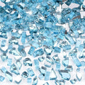 GasSaf 1/4 Inch Fire Glass Reflective Tempered Fireglass Cut Crushed FireGlass for Fire Pit, Fireplace, Replaces Existing Gas Logs & Lava Rocks (10 Pound)(Caribbean Blue)