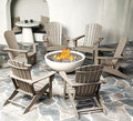 BRIOPAWS Adirondack-Chairs-Set of 6 | Wood Grain | Fire Pit Chair | Oversized | HDPE Plastic | Weather Resistant | for Deck Outdoor Poolside Campfire