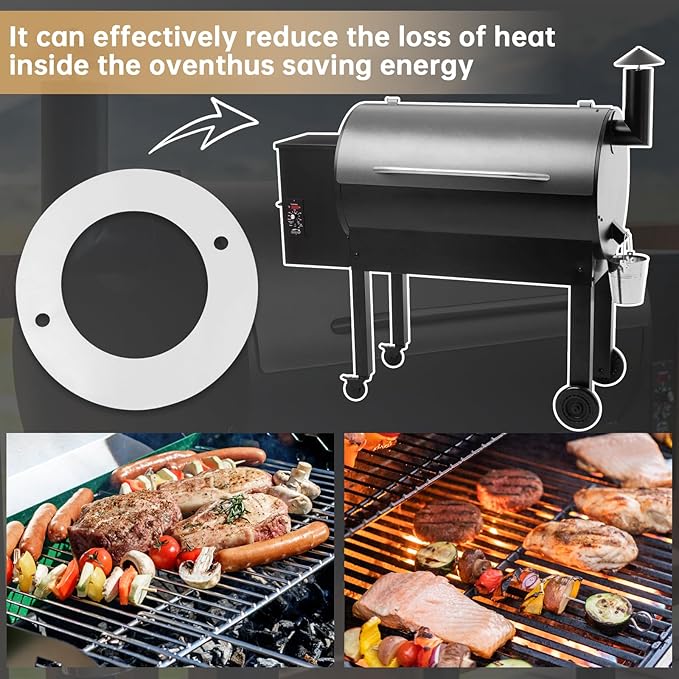4PCS Chimney Insulation Wool Parts, Heat Resistant Gasket Replacement for Traeger/Pit Boss and Camp Chef Wood Pellet Grill Smokers