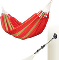 LA SIESTA Flora Classic Cotton Hammock & CasaMount - Indoor/Outdoor Extra Large 2 Person Double Hammock - King, Chili