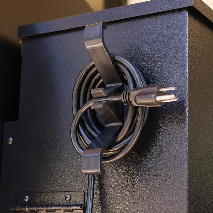 Wood Pellet Grill Smoker Magnetic Power Cord Organizer - Wrap And Organize Your Power Cord Onto Your Pellet Grill - Works With Powder Coated Steel Grills, NOT Stainless Steel