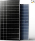 JJN 550 Watt Bifacial Solar Panels 2PCS,12/24/48 Volt 1100 Watt Solar Panel,Monocrystalline for Homes Rooftop Farm RV and Off-Grid Applications