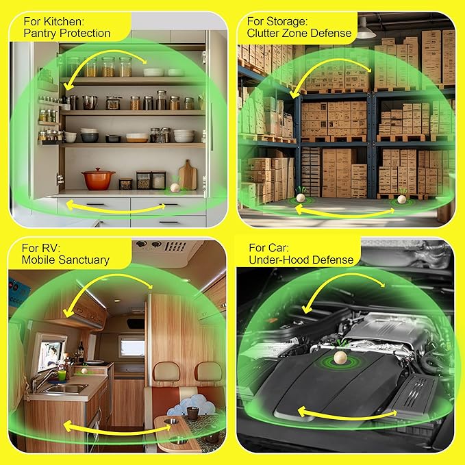 Rodent & Mice Repellent 12 PCS,Upgraded Paper Balls for Longer Lasting Scent | Indoor, Outdoor, Car Engine Protection | Mice, Rat Deterrent for Home, Garage, Attic | Pet & Kid Safe