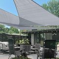 LOVE STORY Custom Size 6'x7'x9.2' Silver Grey Sun Shade Sail Triangle Sunshade Fabric Awning Canopy for Patio Backyard Carport Pergola (Customized)