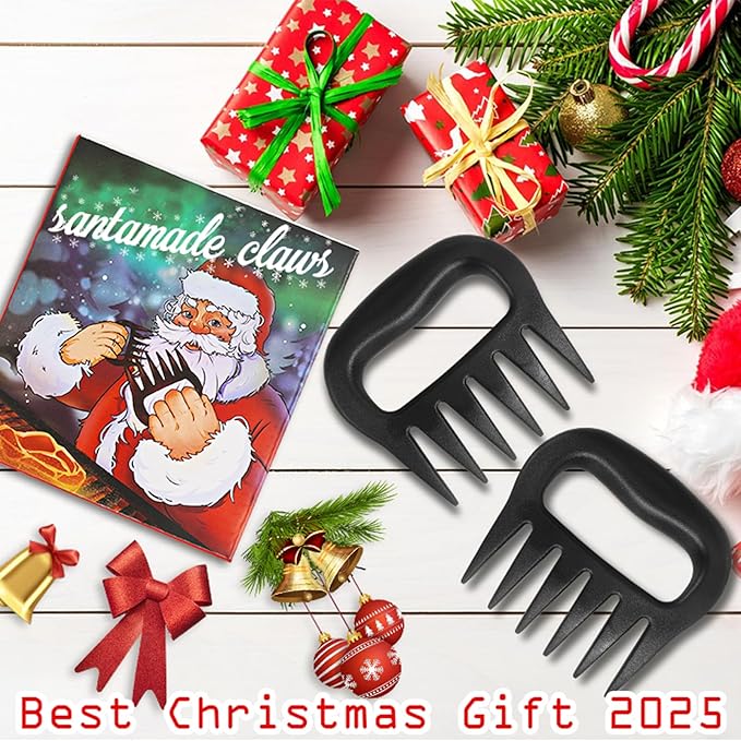 Stocking Stuffers for Men, Meat Claws for Shredding, Solid Heavy Duty Chicken Shredder Tool Bear Claws - Funny Smoker Accessories for BBQ Grilling Christmas Gifts for Dad - One Pair