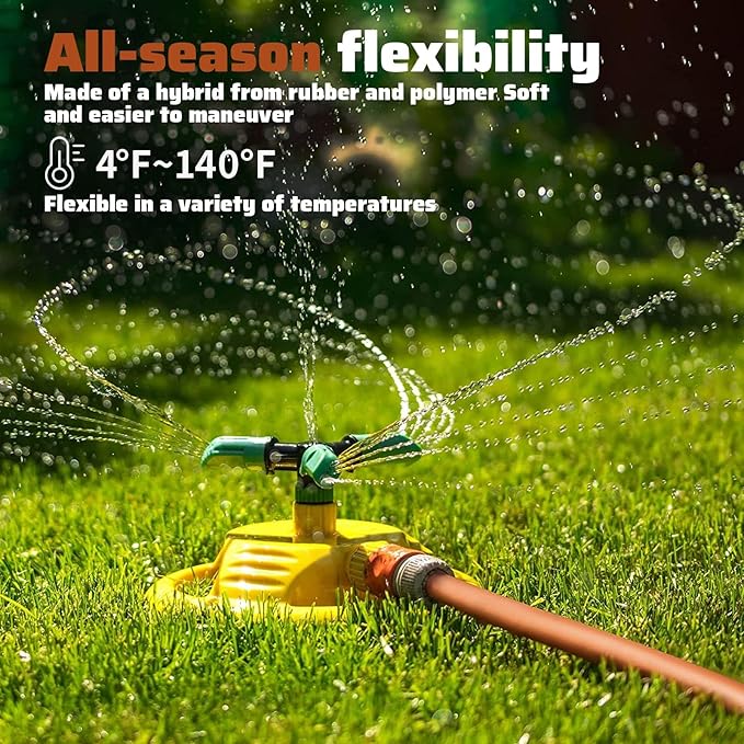 Worth Short Lead-in Hybrid Garden Hose 5/8 in. x 25 ft. -Kink Free, No Leaking, Male/Female Fittings -Heavy Duty Durable Flexible Lightweight Water Pipe -Brass Aluminum Ends for Household & Yard Use
