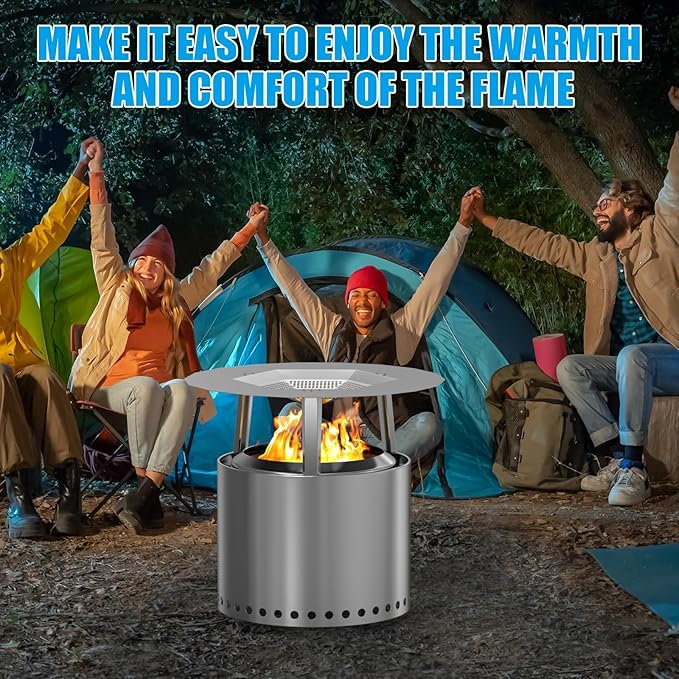 One-Piece Heat Deflector for Solo Stove Bonfire 19.5", Stainless Steel Heat Diffuser Accessories for Bonfire Fire Pit with 3 Leg for Most 19.5 inches Outdoor/Indoor Backyard Camping Fire Pit Stove