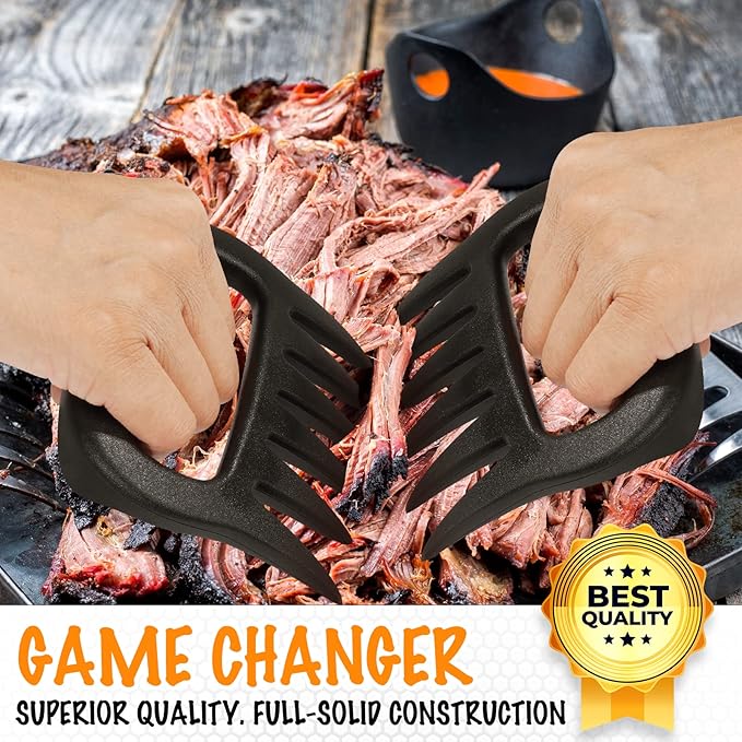 Stocking Stuffers for Men, Meat Claws for Shredding, Solid Heavy Duty Chicken Shredder Tool Bear Claws - Funny Smoker Accessories for BBQ Grilling Christmas Gifts for Dad - One Pair