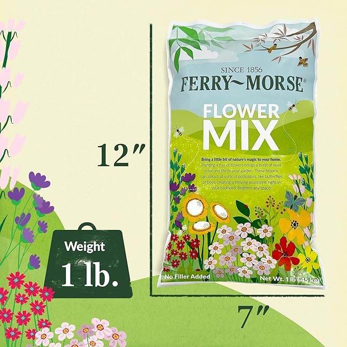 Ferry-Morse Red Mix Bulk Flower Seeds, 1lb