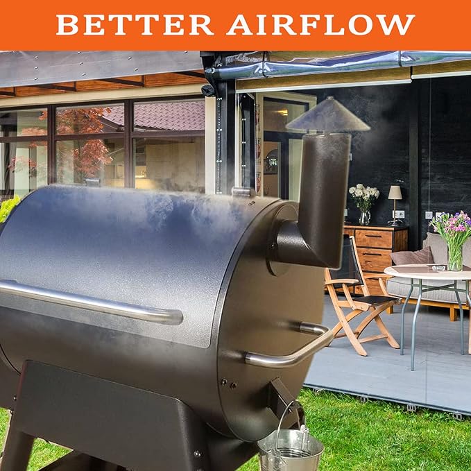 Grill Smoke Stack, Replacement for Pit Boss/Traeger/Camp Chef and Other Pellet Grills Smokestack Chimney