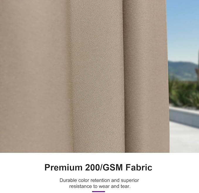 PURPLE LEAF 6' x 6' Square Patio Umbrella with Tilt Adjustment, Outdoor Table Umbrella Champagne Aluminum Frame, Market Umbrella Pool Umbrella for Deck Garden, Patio, or Poolside
