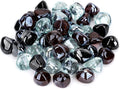 Stanbroil 10-Pound Blended Fire Glass Diamonds - 1/2 inch Fire Glass Blended Onyx Black, Crystal Ice, Amber Luster for Indoor and Outdoor Gas Fire Pits and Fireplaces